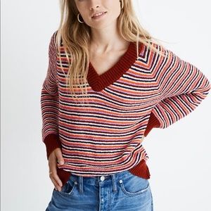 Madewell Arden V-neck Crop Pullover Sweater sz M